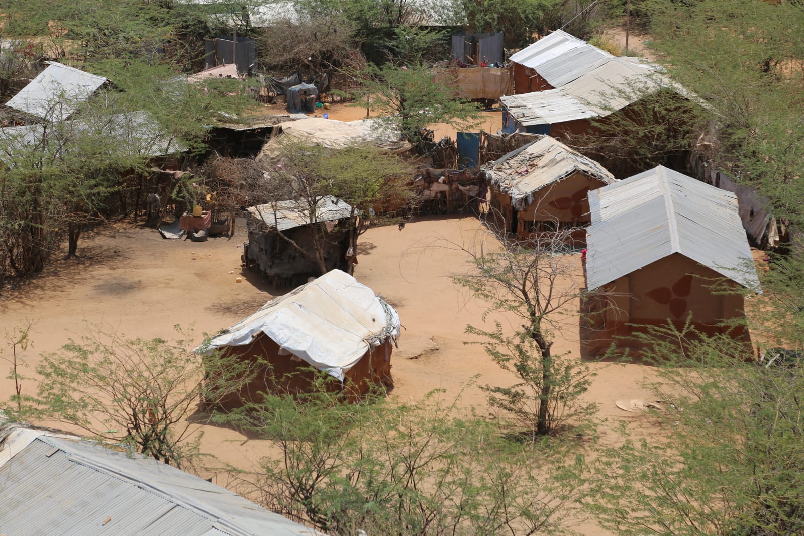 Aerial file photo (2019) of Dagahaley, one of the camps in the Dadaab refugee complex in northeastern Kenya, which FEWS NET projects could tip into Emergency-level food insecurity from October 2026.