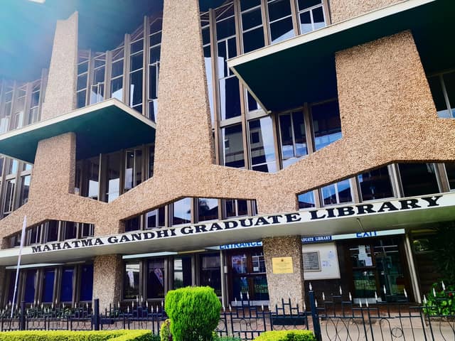 内罗毕大学主校区的圣雄甘地研究生图书馆（资料图，2023年）。