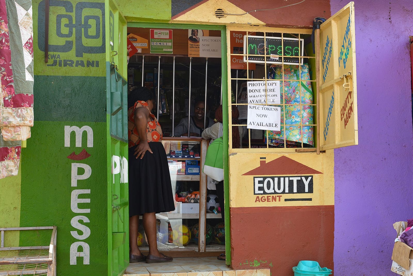 An M-Pesa mobile money agent in Nairobi, Kenya (file photo, 2016).
