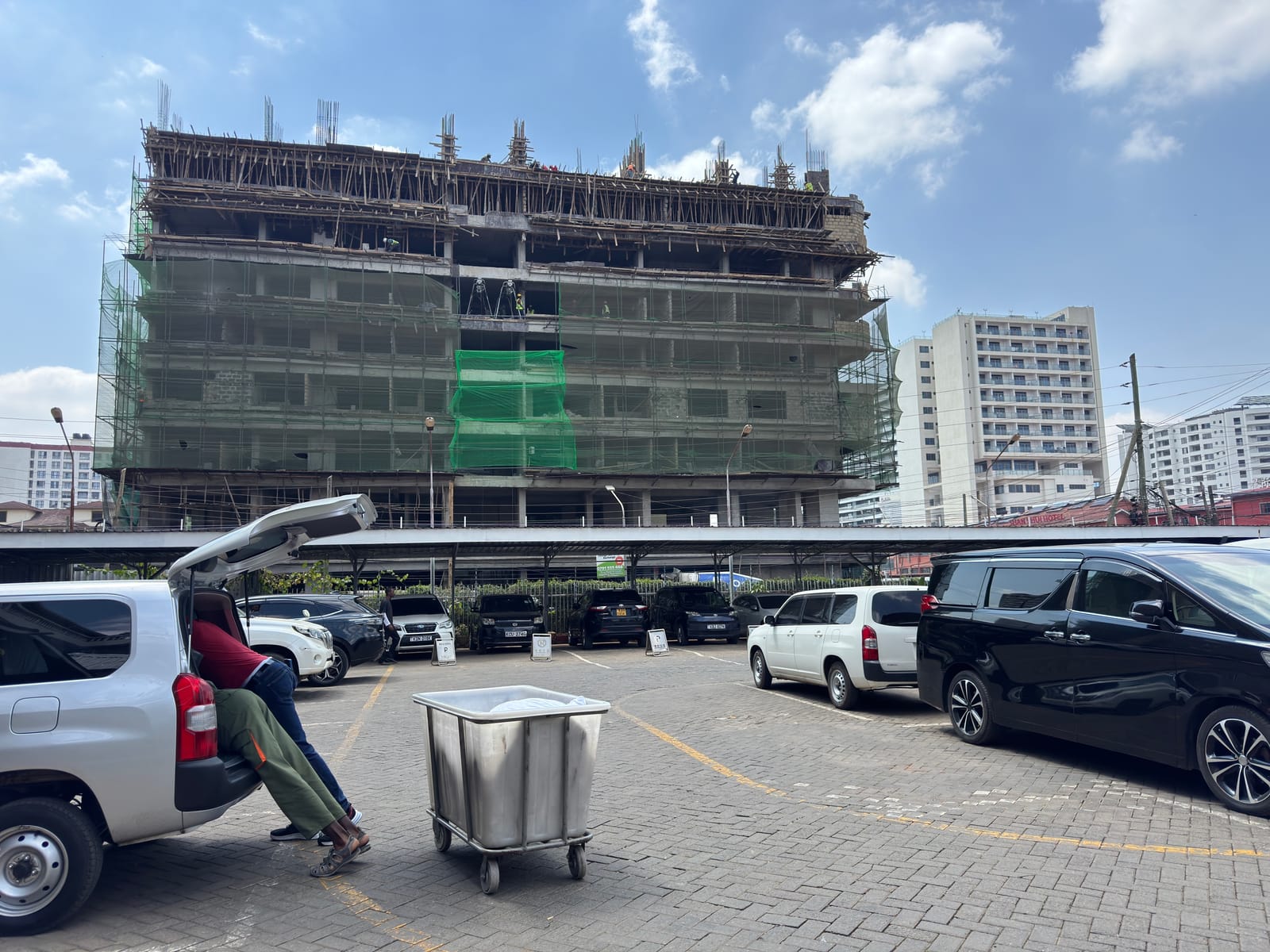 A multi-storey building under construction near Ring Road in Kilimani, Nairobi (file photo, 2025).