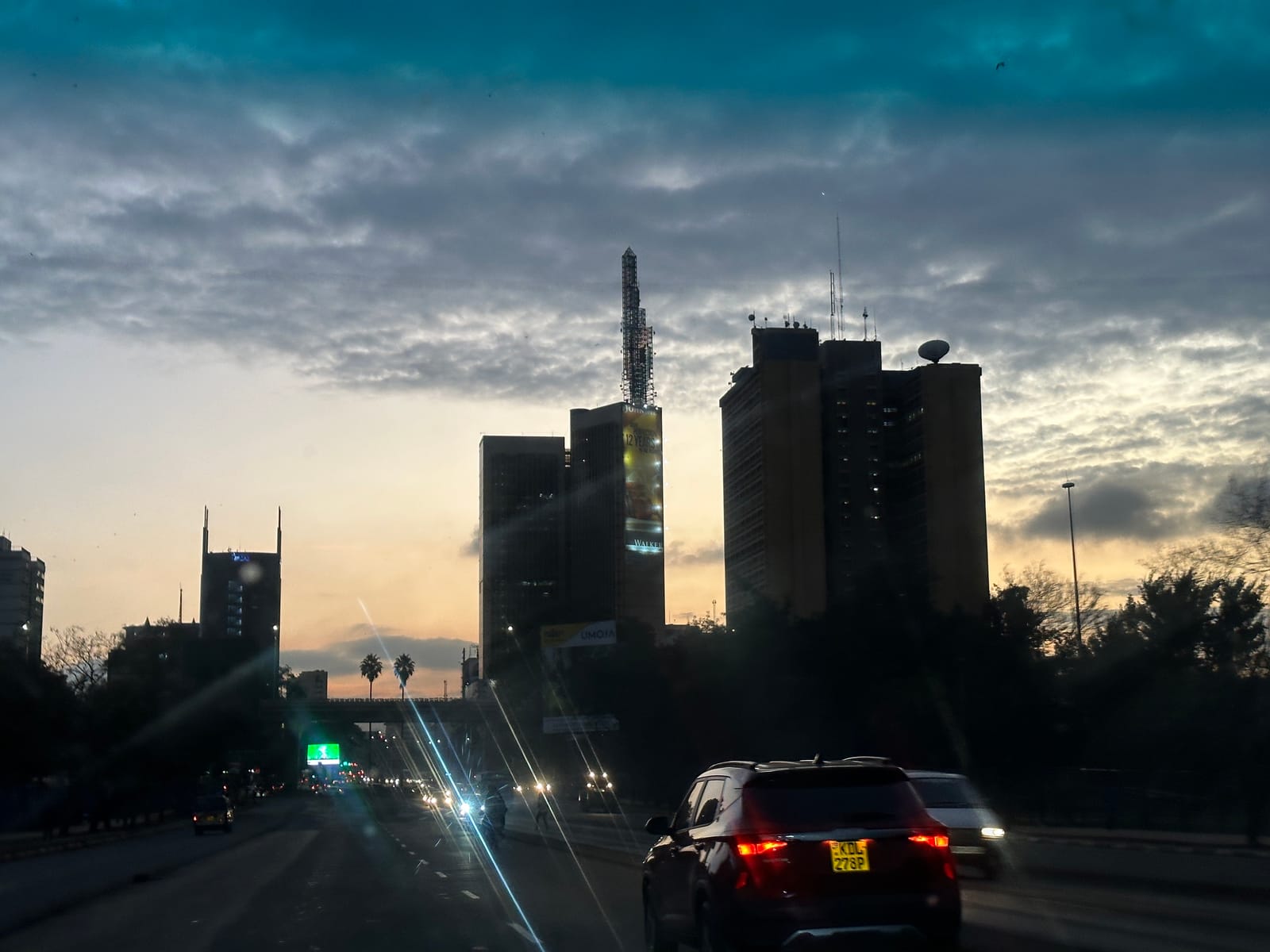 Office towers in Nairobi at dusk (file photo).