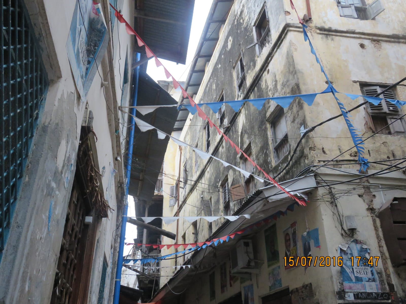 A street in Zanzibar's Stone Town, the UNESCO World Heritage old quarter where the restored Caravan Sarai stands. File photo of Stone Town's streets, not of the Caravan Sarai building itself.