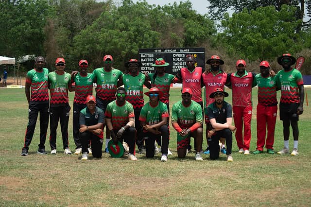 Kenya's men's national cricket team at the 2023 African Games in Accra, Ghana (file photo, 2024).