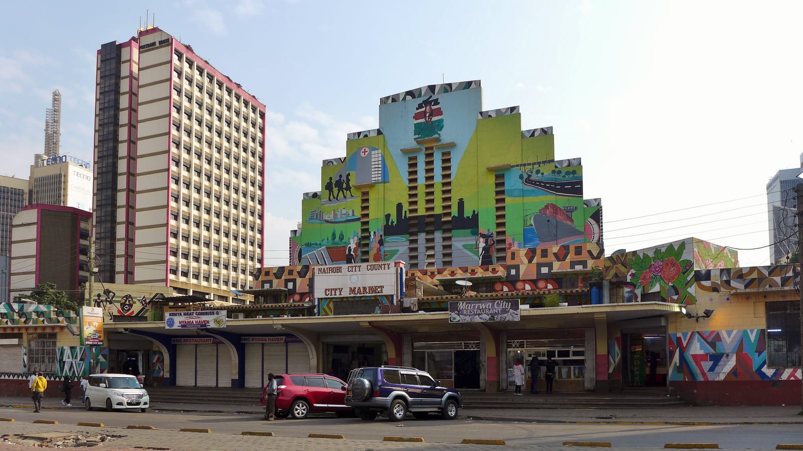 内罗毕城市市场（Nairobi City Market）的蔬果摊位，资料图，与本次通胀数据公布的具体日期无关。