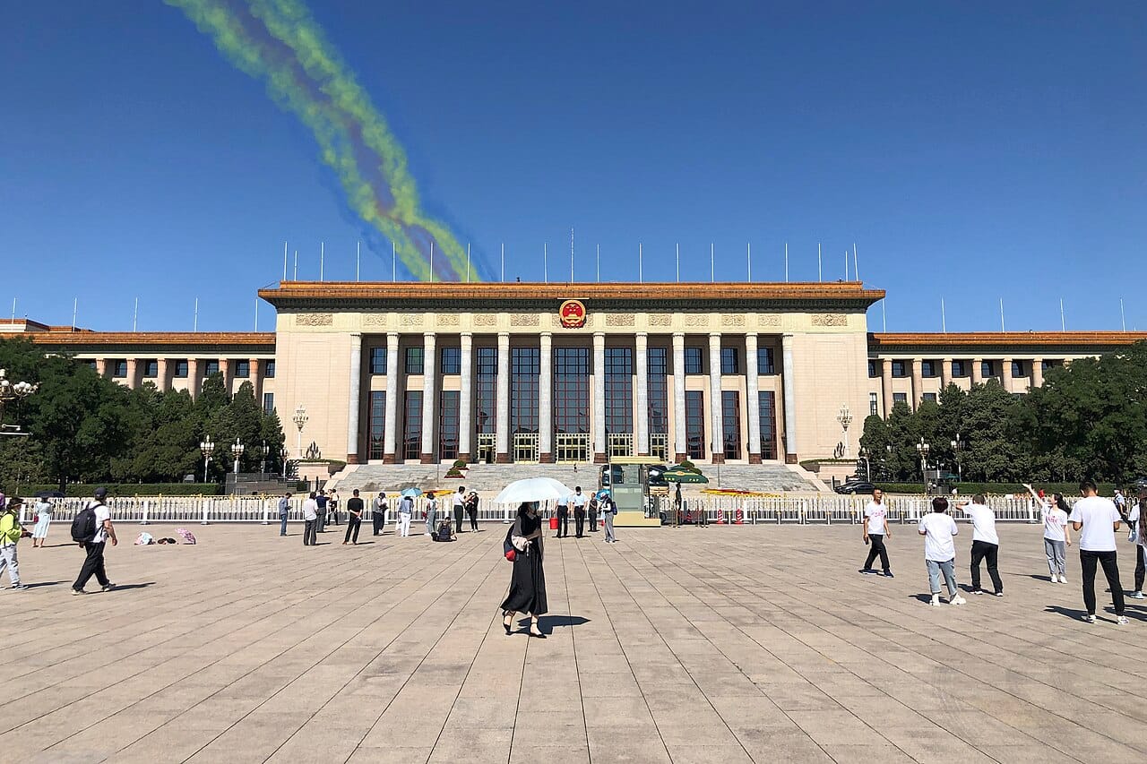 The Great Hall of the People in Beijing, where Xi Jinping and Botswana's President Duma Boko held talks on 13 October 2026 (file photo, June 2021; not from the talks).